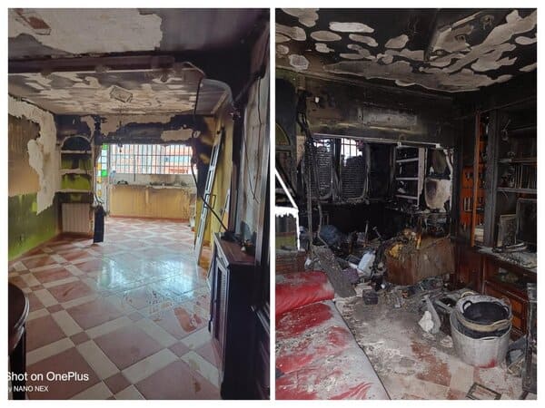 Desescombro piso quemado